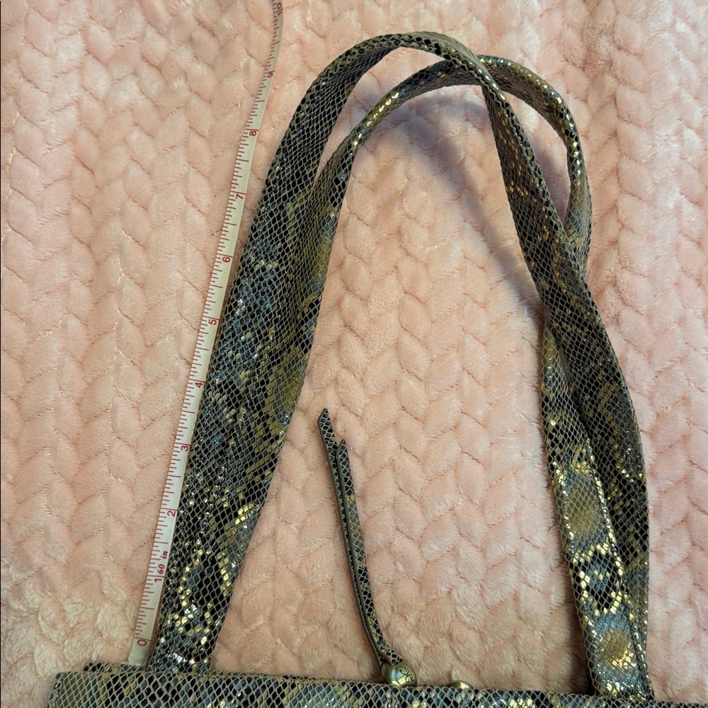 HOBO Brown and Gold Snake-Print Hobo Bag - Picture 9 of 12